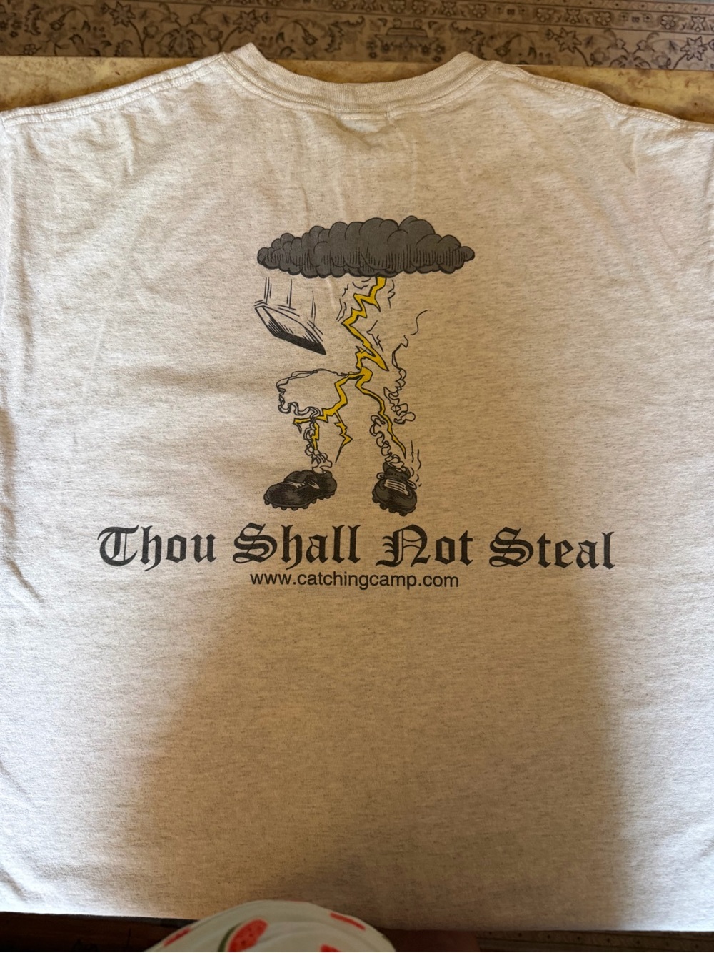 Catching Camp 'Thou Shall Not Steal' Graphic Tee - Light Gray